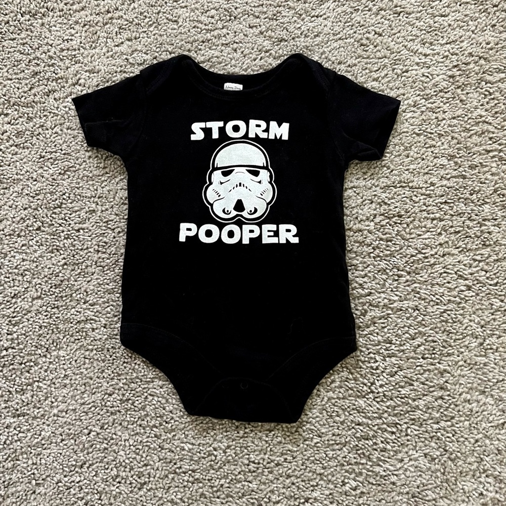 👶 “Storm Pooper” funny onesie - Size 6-12 months